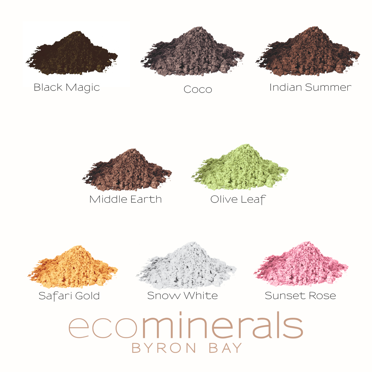 Mineral Eye Colour Samples